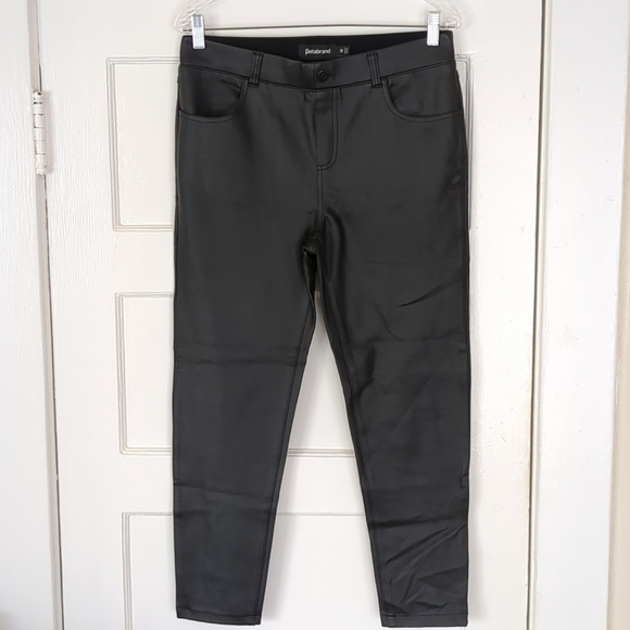Betabrand Faux Leather Pants Medium Black 31X25 - Picture 6 of 14